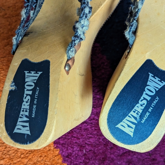 Platform Wooden Wedges with Floral Straps - Picture 7 of 15